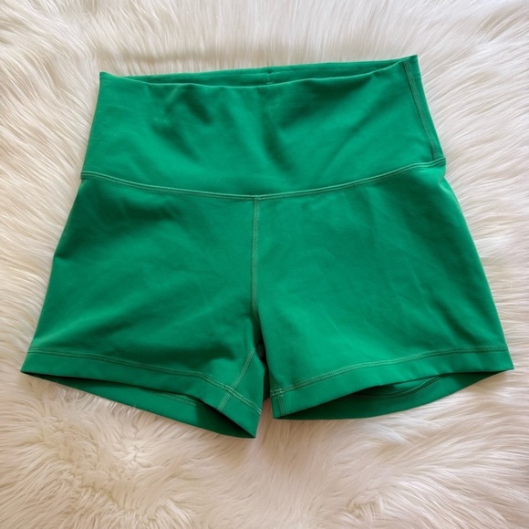 Lululemon Wunder Train Contour Fit 4” High Rise Short Kelly Green 10 - Picture 2 of 6